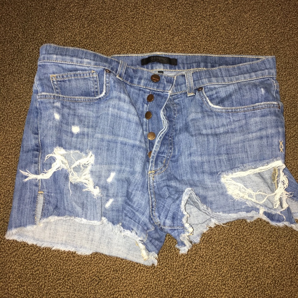 high waisted jean shorts